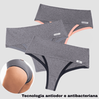 Kit Calcinhas Cintura Alta FitBelle [A Prova de Vazamentos]