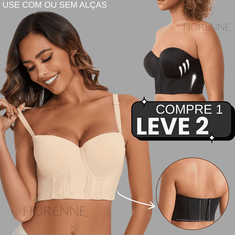 Sutiã Corset Modelador – Elegância e Sustentação [COMPRE 1 LEVE 2] + Alças Removíveis Grátis